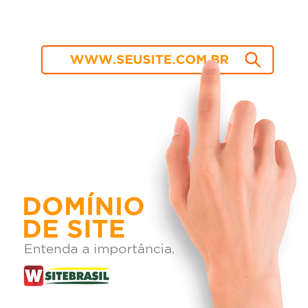 O domínio é o nome do seu site na internet.